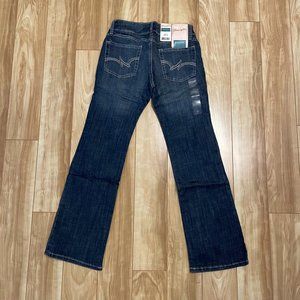 Wrangler Retro Mae Mid-Rise Bootcut Jeans Dark Blue 3/4 30 NWT Denim Western